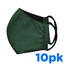 Washable Green Cloth Face Mask (10 Pack)