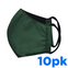 Washable Green Cloth Face Mask (10 Pack)