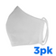 Washable White Cloth Face Mask (3 Pack)