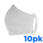 Washable White Cloth Face Mask (10 Pack)
